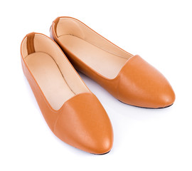 Leather shoes isolated on white background