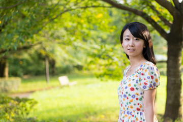 Fototapeta premium Park person female Japanese