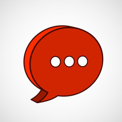 Chat bubble with place for text