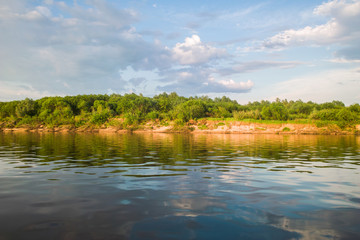 Oka river coastline Russia