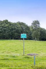 Private land warning sign UK