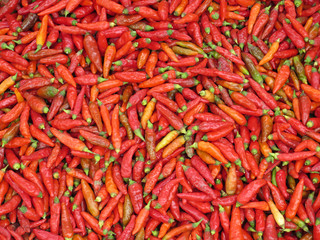 red chillies at a vietnamese market