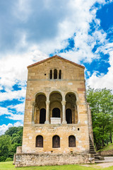 Fototapeta na wymiar Church of St Mary at Mount Naranco (Santa Maria del Naranco), Oviedo, Spain