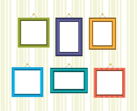Set of frames for reward and photos in different colors.