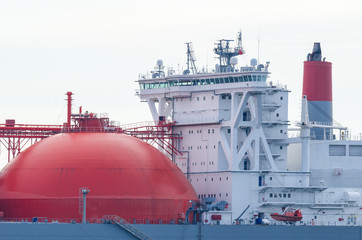 GAS CARRIER - Captain's bridge on the big ship