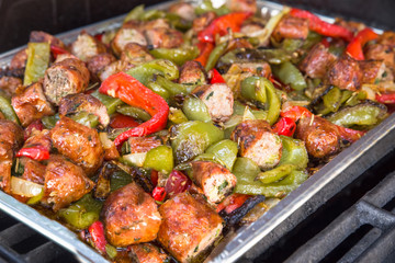 Italian style sausage and peppers