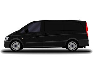 realistic cargo van.