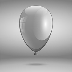 3d Realistic Balloon. Holiday illustration of flying glossy balloon. 
