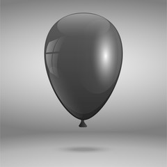 3d Realistic Balloon. Holiday illustration of flying glossy balloon. 