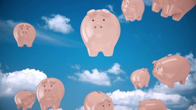 Piggy Bank. 3D rendering