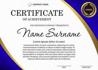 Fototapeta premium certificate or diploma template with luxury pattern,and award symbol,Vector illustration 