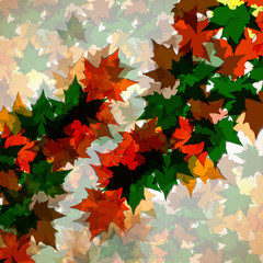 Fototapeta premium Autumn background of maple leaves. Colofrul image