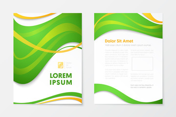 Green Annual Report Business Brochure, Booklet, Leaflet Cover Flyer Template. Corporate Design. Abstract Poster. Vector illustration