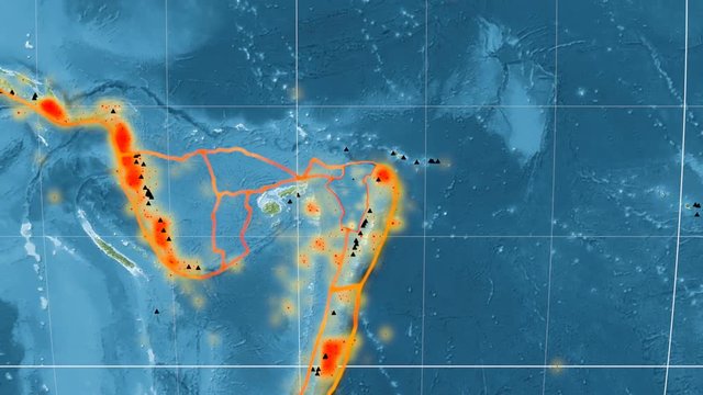 Niuafou tectonics featured. Topography. Mollweide projection