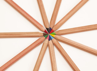 Pencil in new style on a white background