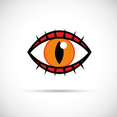 gruseliges rotes katzenauge