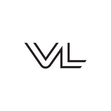 initial letter logo line unique modern VA to VZ