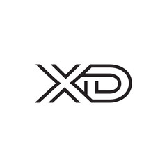 initial letter logo line unique modern XA to XZ