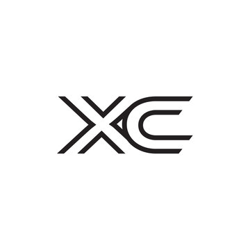 initial letter logo line unique modern XA to XZ