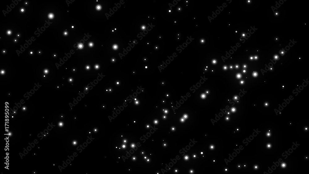 Poster abstract background with stars. digital space backdrop. 3d rendering