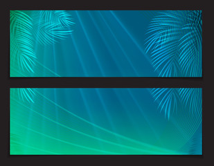 Palm Leaf Vector Background Illustration