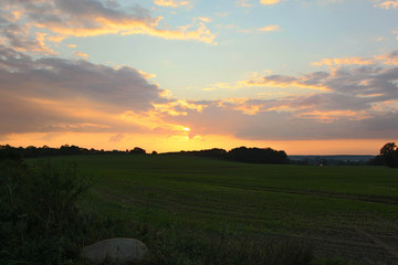 Sonnenuntergang  Insel Rügen Neddesitz