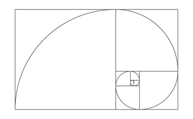golden ratio template vector illustration fibonacci