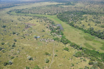Fototapeta na wymiar The view from the helicopter. Mozambique