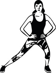 Fototapeta premium abstract fitness woman, trained female body