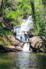 Nogaledas waterfall in Jerte Valley. One of many waterfalls in Nogaledas route in Nogaleda's...