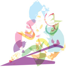 Abstract colorful composition