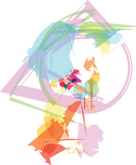 Abstract colorful composition