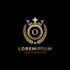 Fototapeta premium Royal Queen O Letter Logo