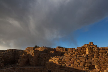 800 Year Old Ancestral Puebloan Ruin Walls at Mesa Verde, Colorado