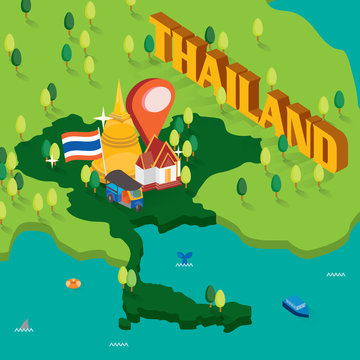 Thailand isometric map