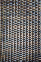 Brown wood weaving texture,background of brown handicraft weave wood wicker surface for furniture material, rattan, bamboo chair texture, vertical
