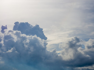 Beautiful blue sky with clouds, Background for presentation or website, This picture shows the powerful