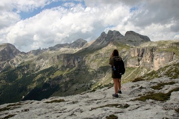 Fototapeta premium Hiking on Dolomites