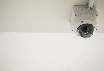 CCTV cameras Installed on the ceiling,in security concept.
