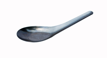 old spoon isolated on white background
