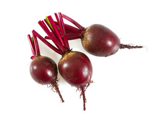 fresh beetroot isolated on white