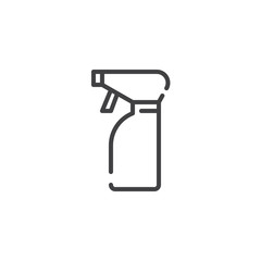 Sprayer line icon, outline vector sign, linear style pictogram isolated on white. Symbol, logo illustration. Editable stroke