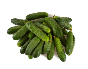 cucumbers isolated on white