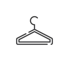 Hanger line icon, outline vector sign, linear style pictogram isolated on white. Symbol, logo illustration. Editable stroke