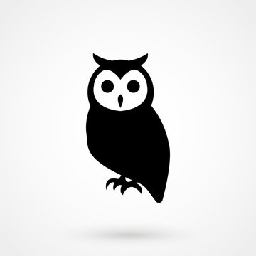 Vector owl icon. Owl logo