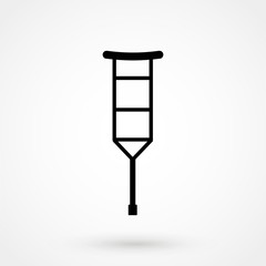Crutches Flat Icon