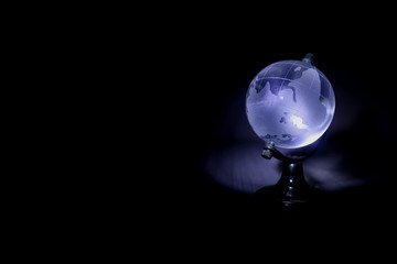 GLOBE 4 - Glass Globe of Earth Glowing