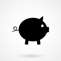 Pig icon. Pig vector illustration