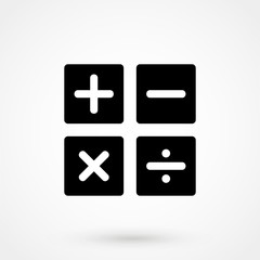 Obraz premium Math Icon isolated on background. Modern flat pictogram, business, marketing, internet concept. Trendy Simple vector symbol for web site design or button to mobile app. Logo illustration