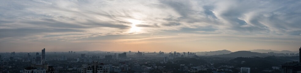 Fototapeta na wymiar A panorama over an Asian city